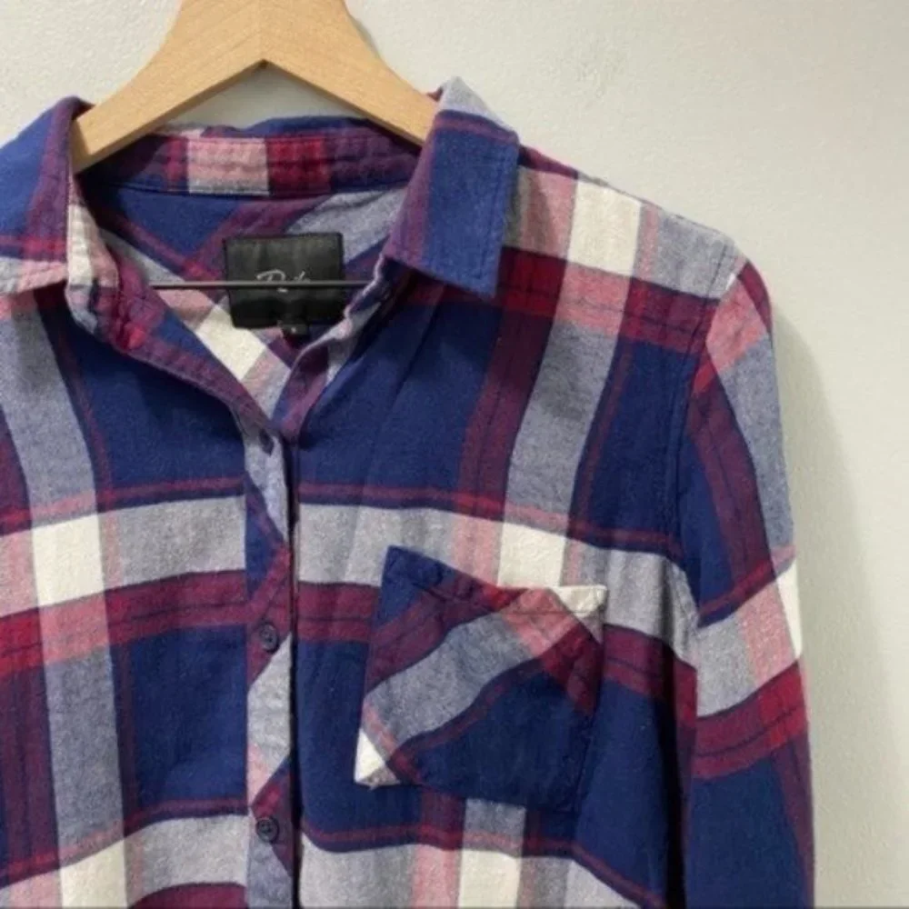 Rails Navy Purple Hunter Catalina Wine Plaid Button Down Shirt Size Small - Picture 4 of 9